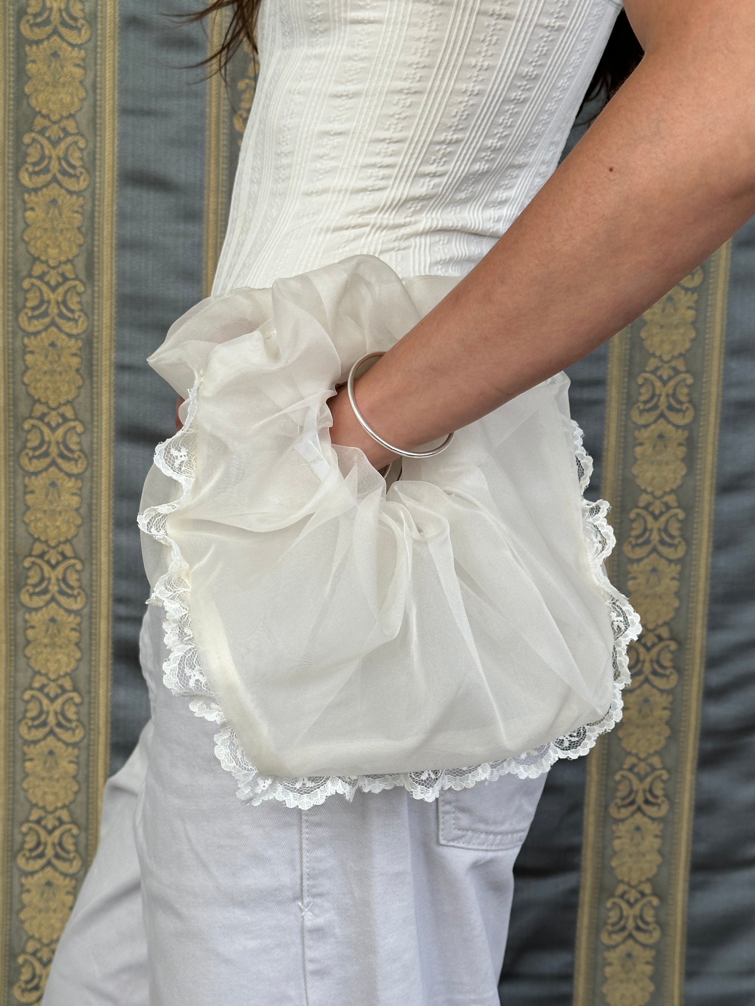 Lacy Silk Organza Clutch