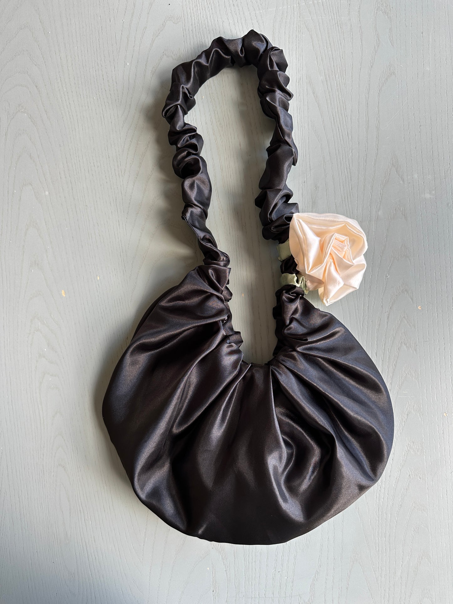 Croissant Crossbody with Rose Charm