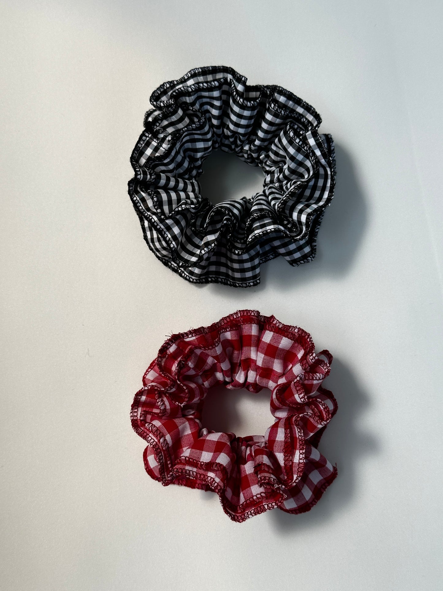 Gingham Ruffle Scrunchie