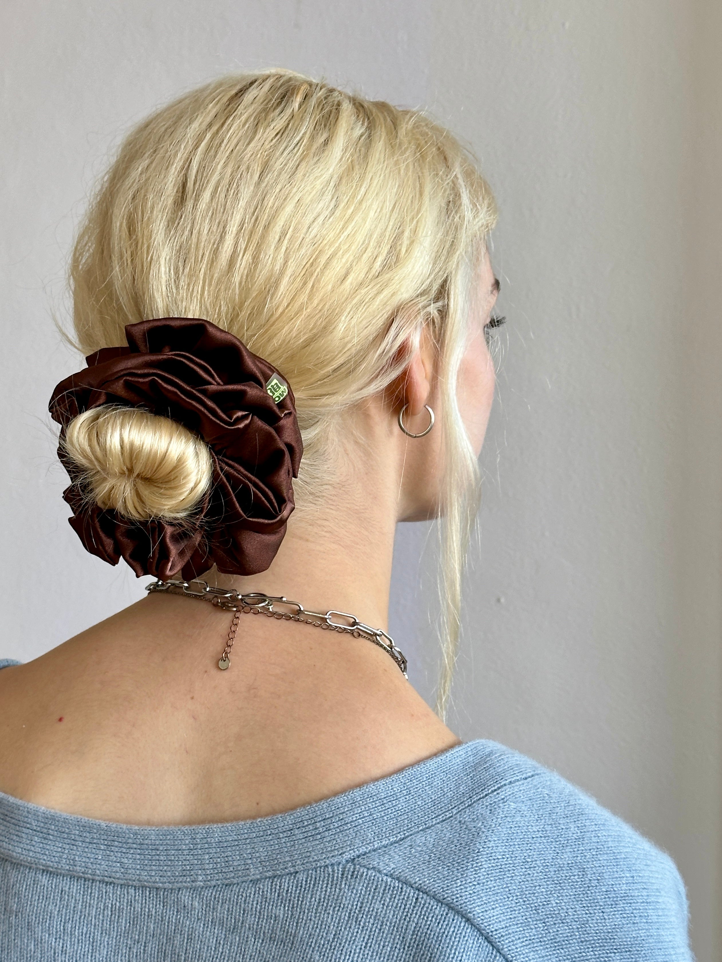 Satin Ruffle Scrunchie