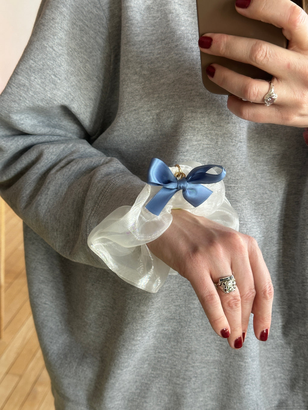Marie Bow Charm Scrunchie