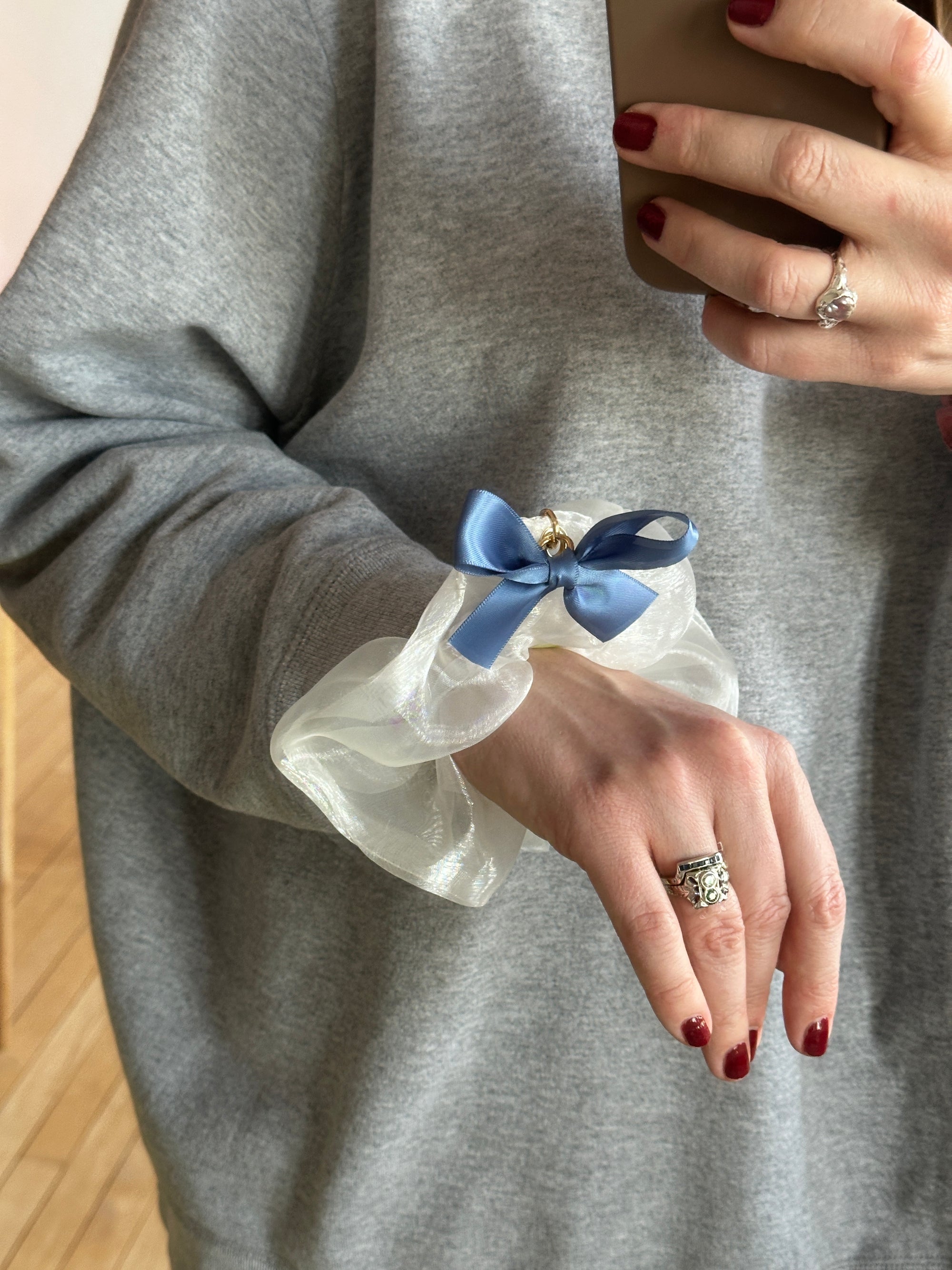 Marie Bow Charm Scrunchie