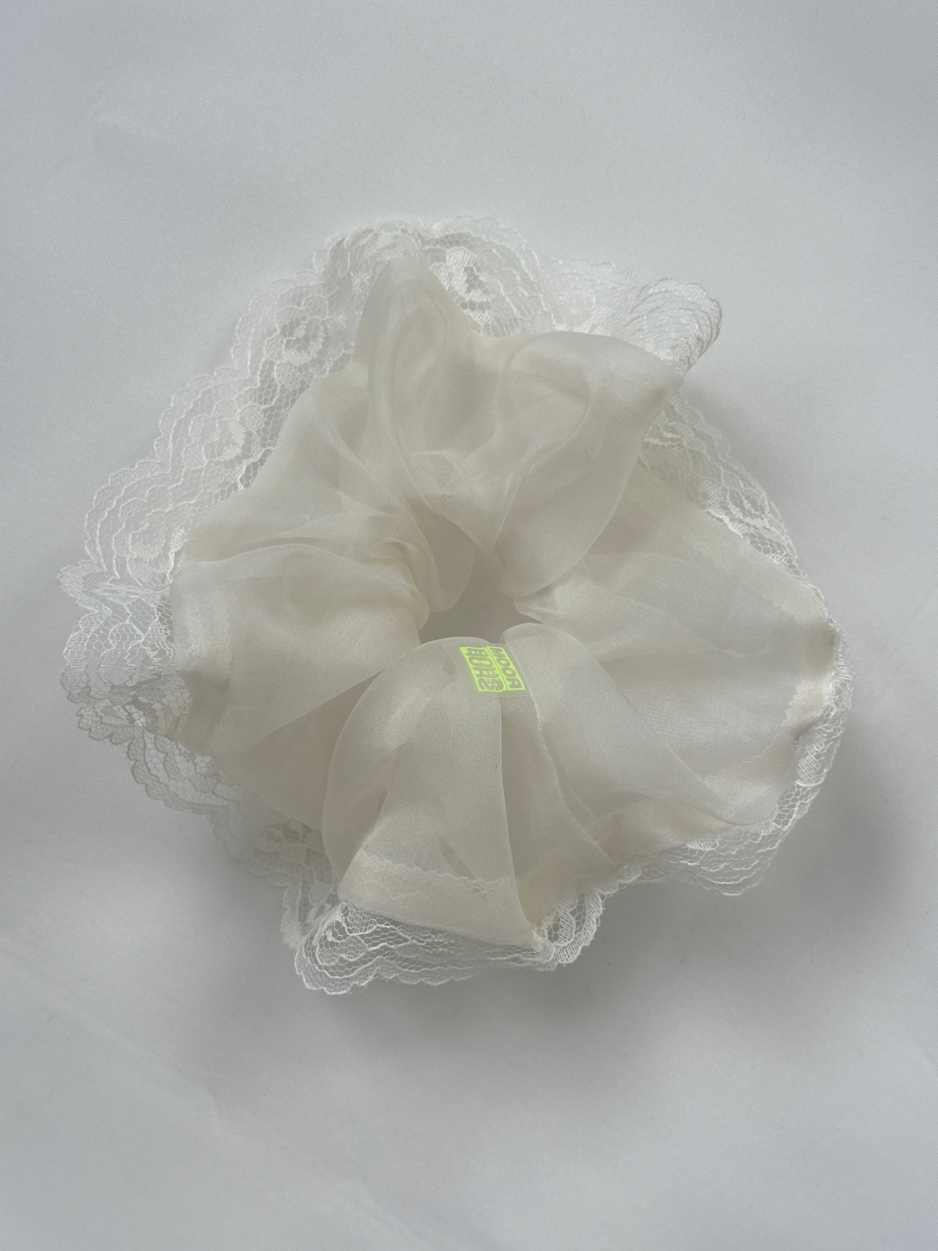 Lacy Silk Organza Scrunchie