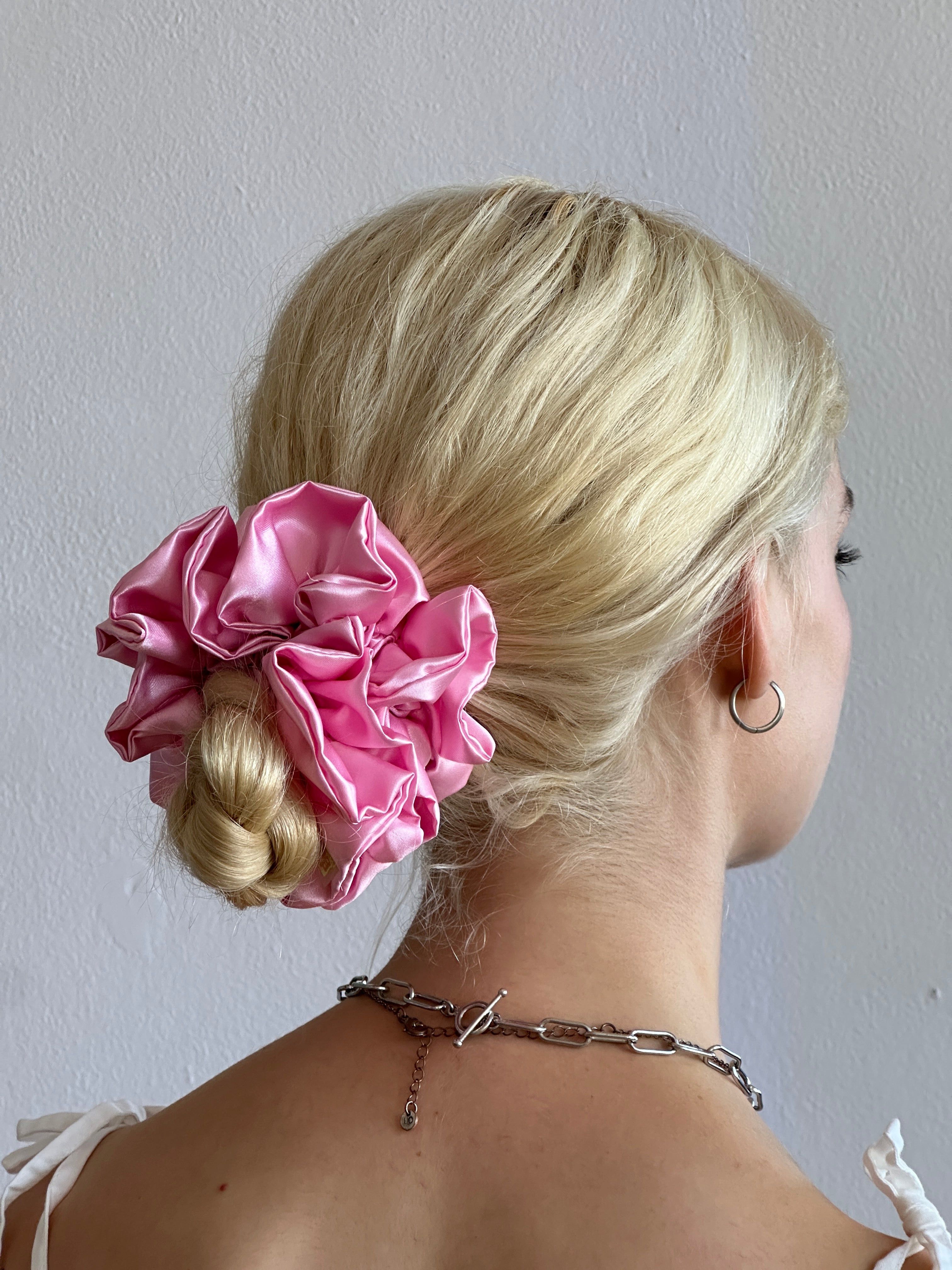 Satin Ruffle Scrunchie