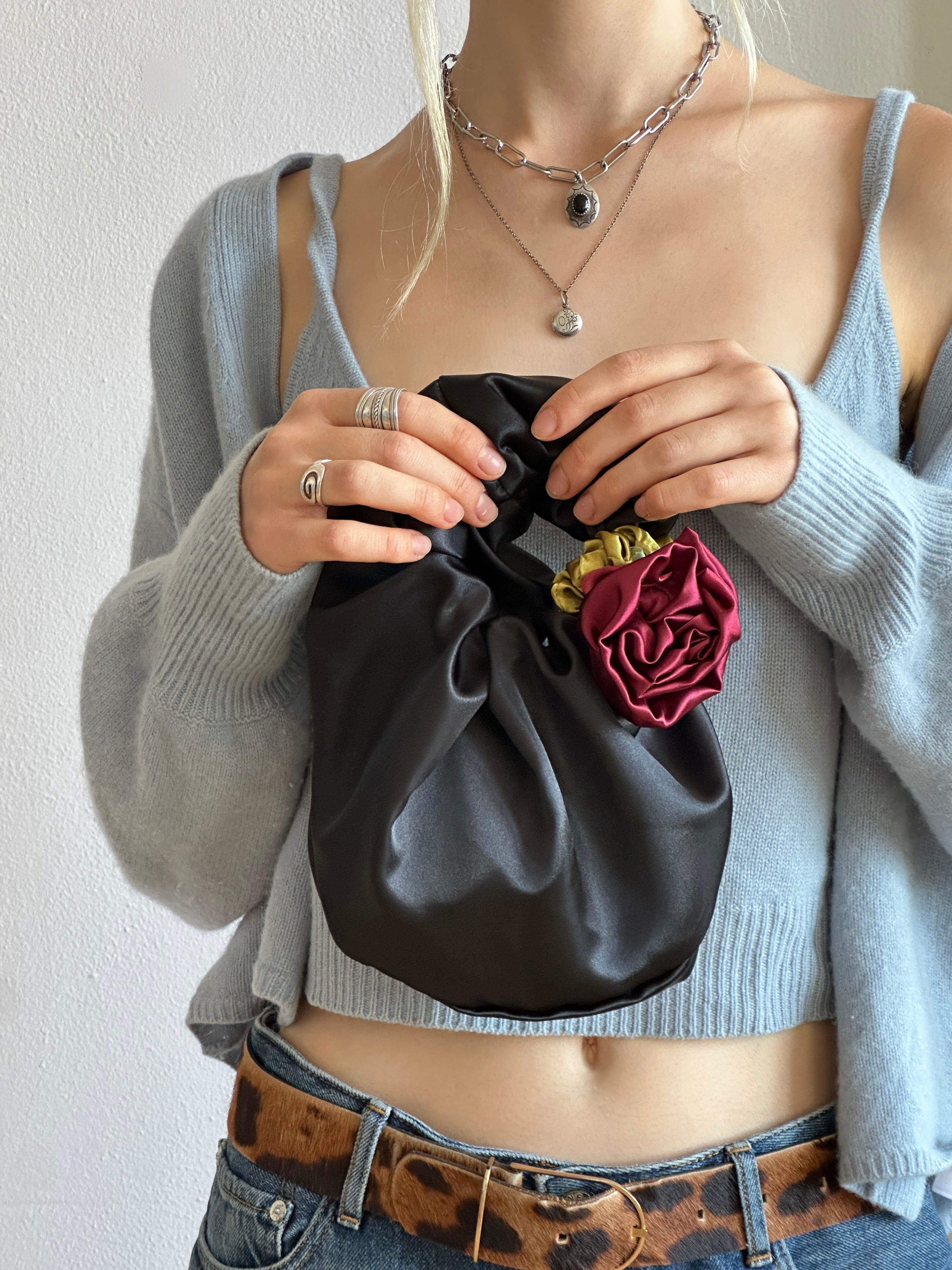 Rose Scrunchie Mini Bag