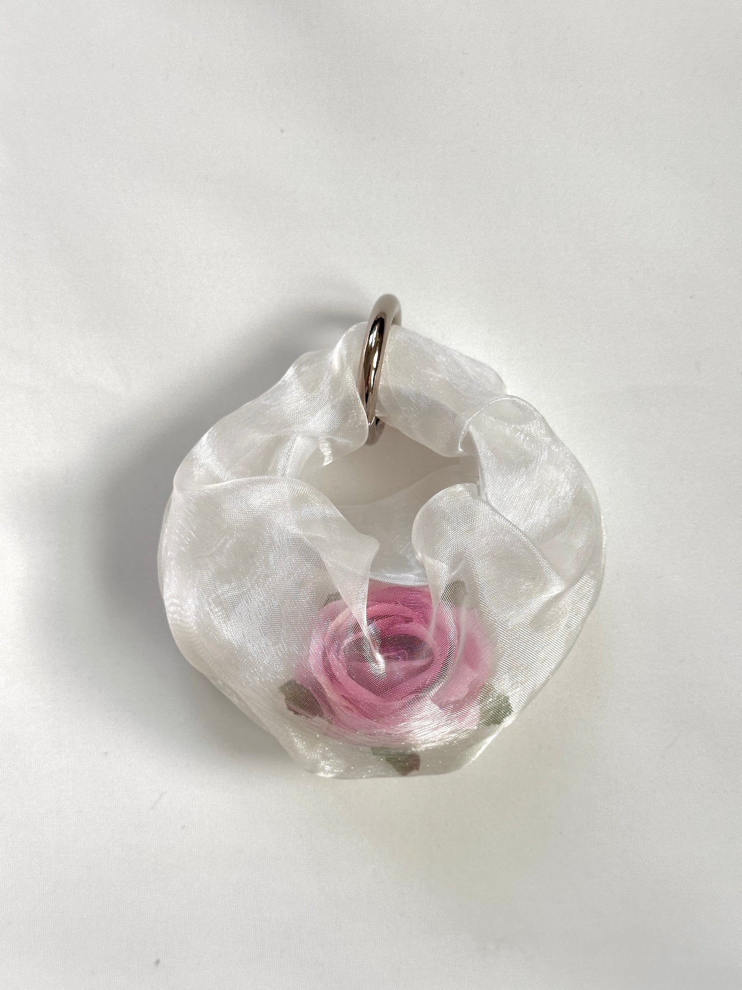 Miniature Rose Filled Bag Charm