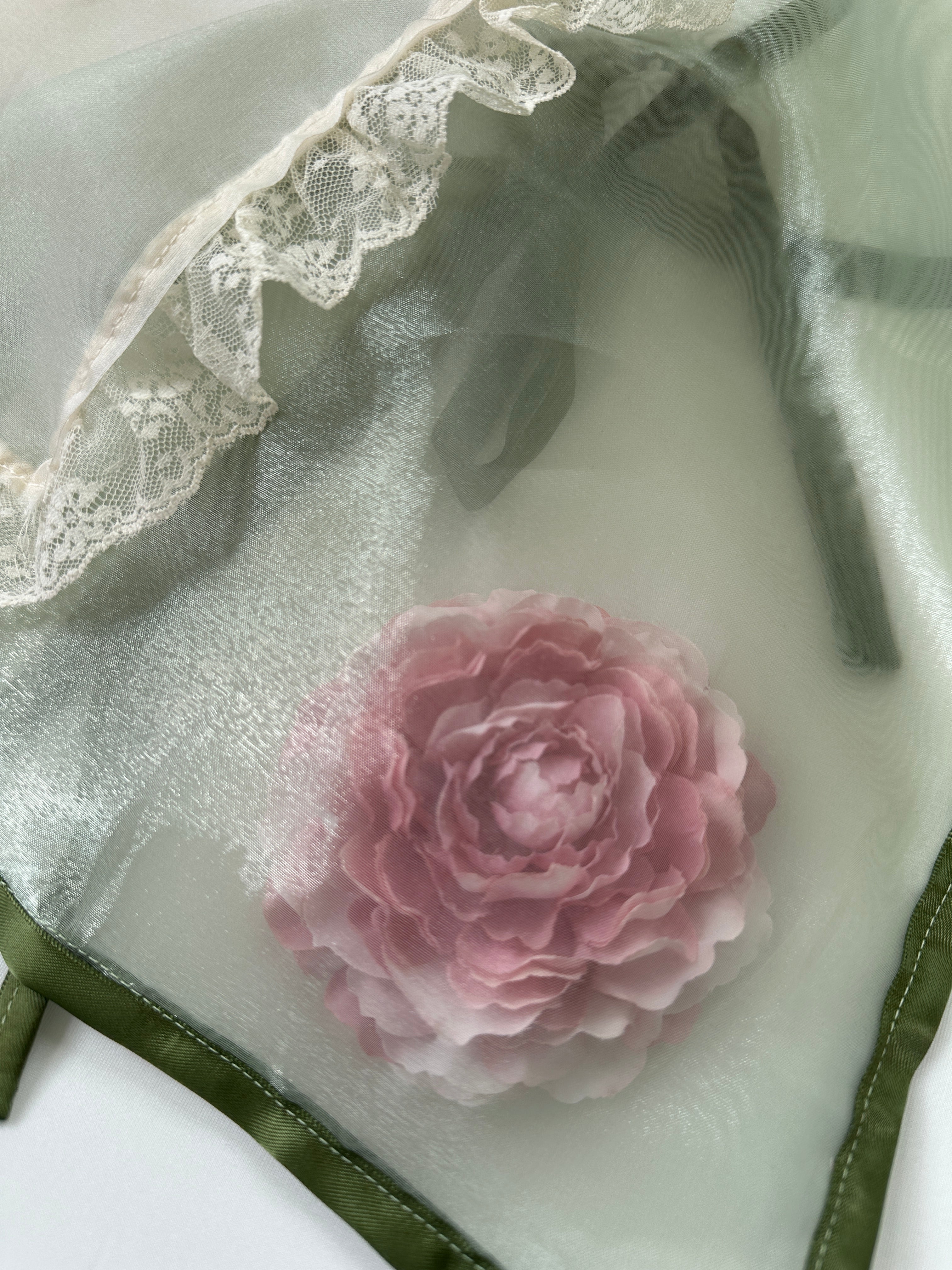 Peony Filled Headscarf