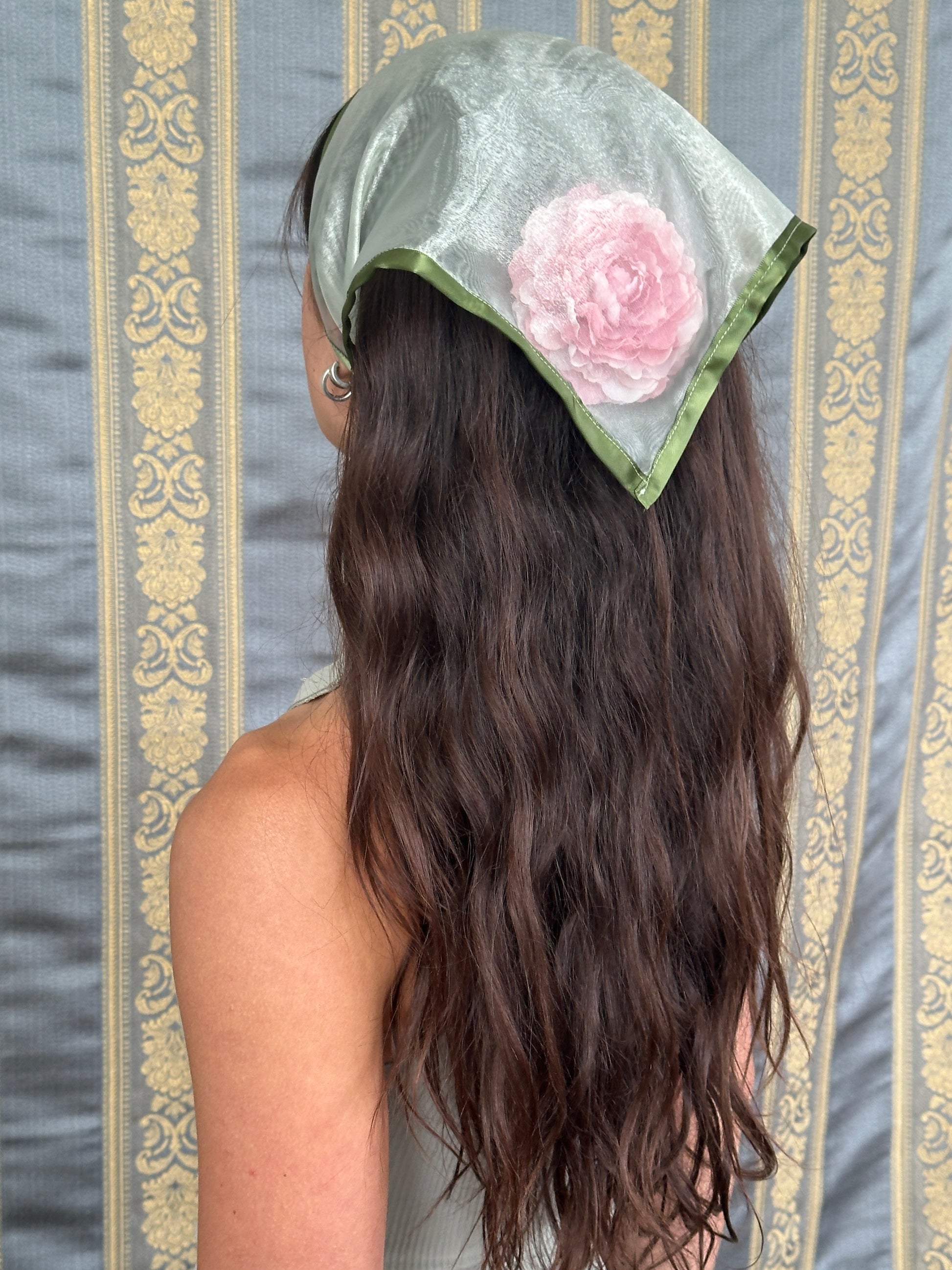 Peony Filled Headscarf