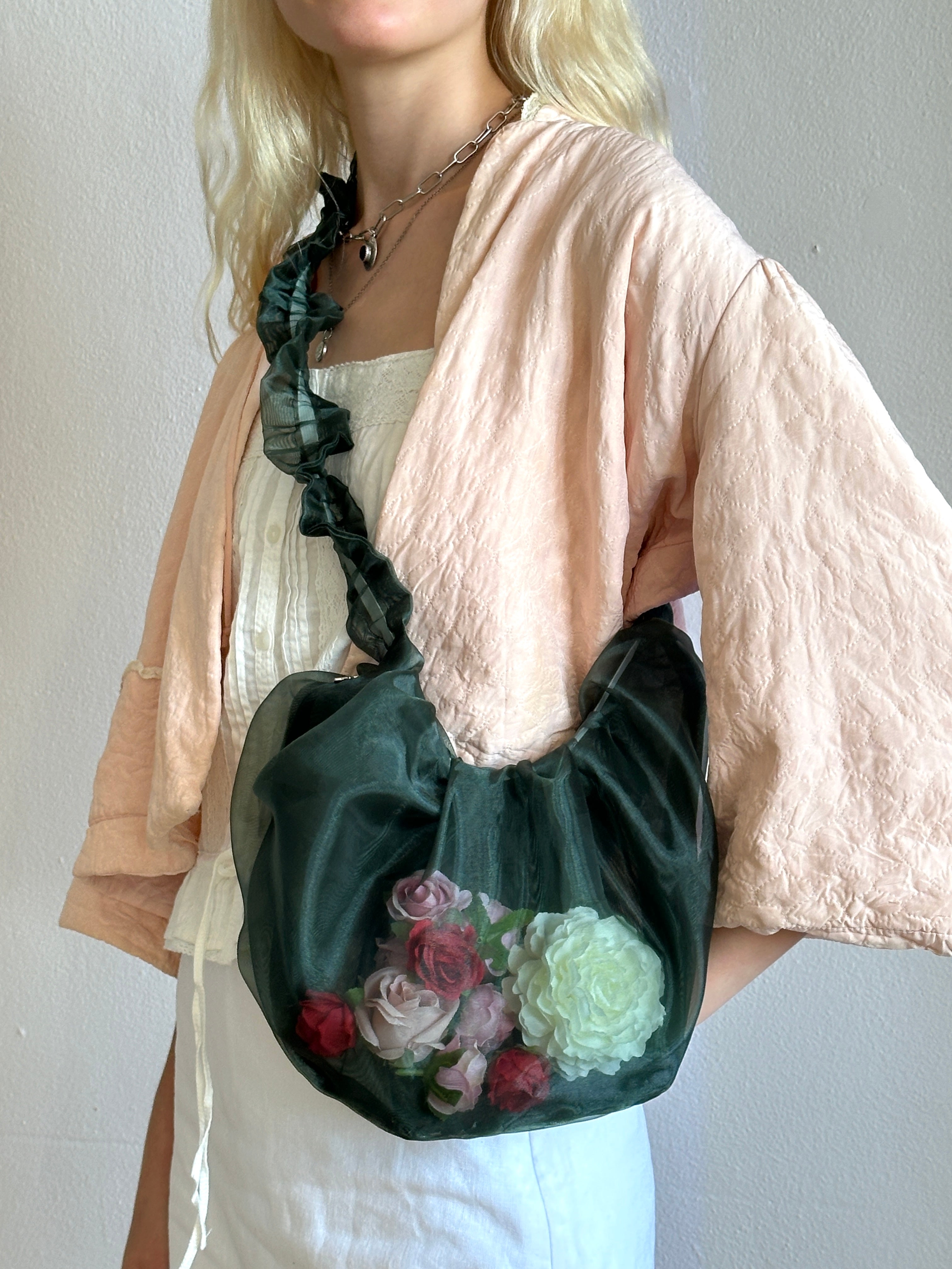 Rose Filled Crossbody Bag