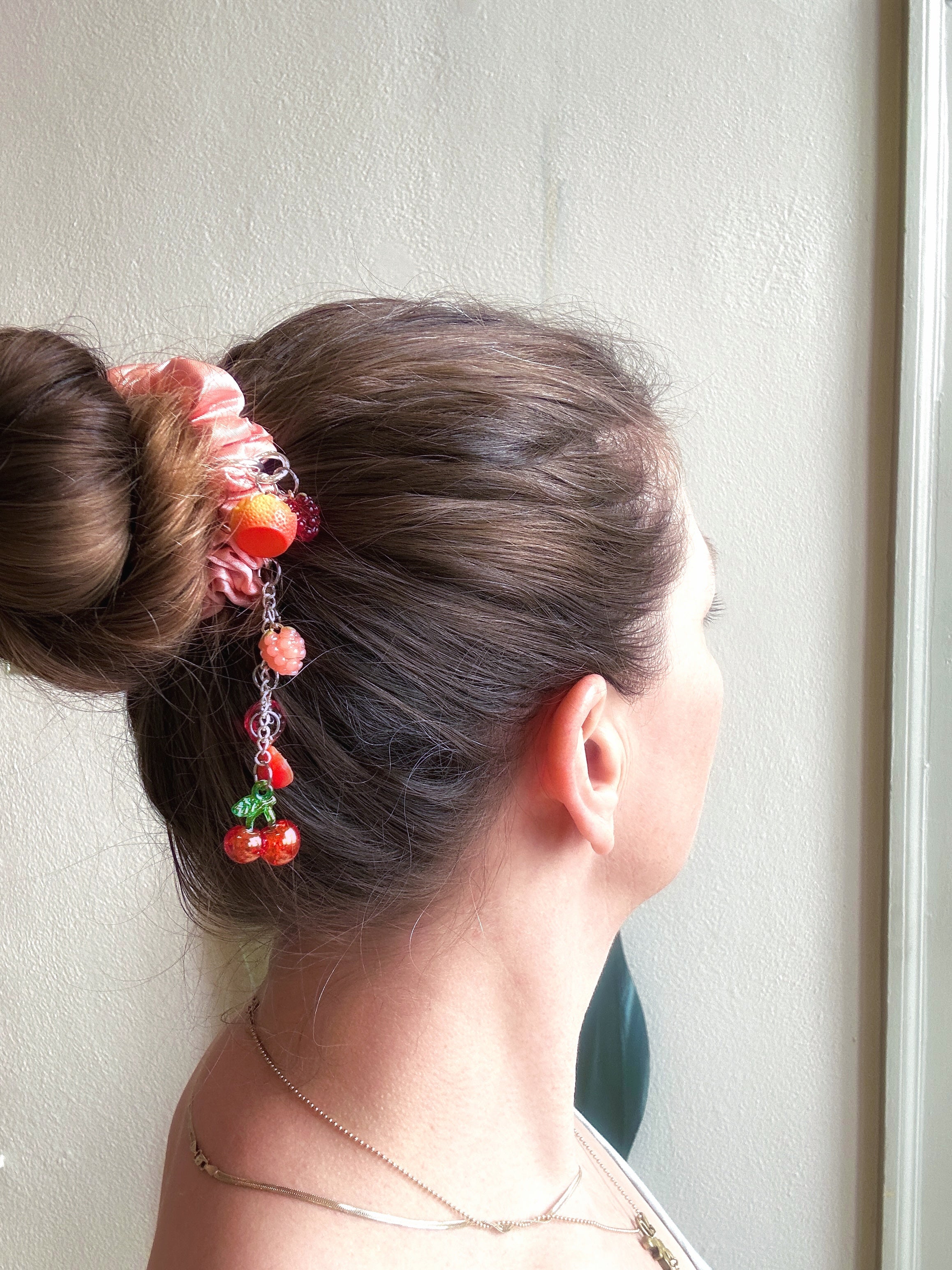 Juicy Fruit Charm Scrunchie