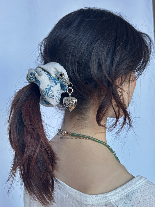 Toile Locket Scrunchie