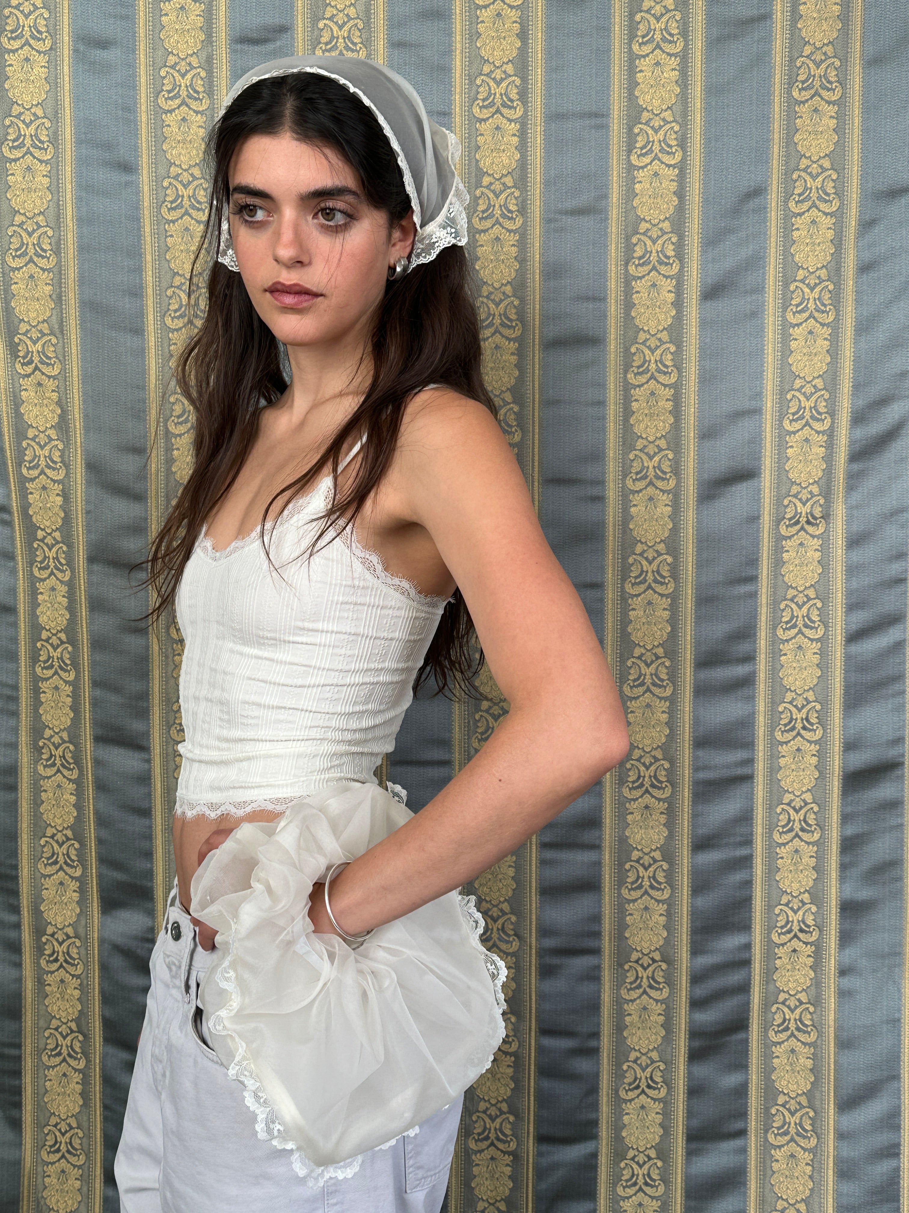 Lacy Silk Organza Clutch