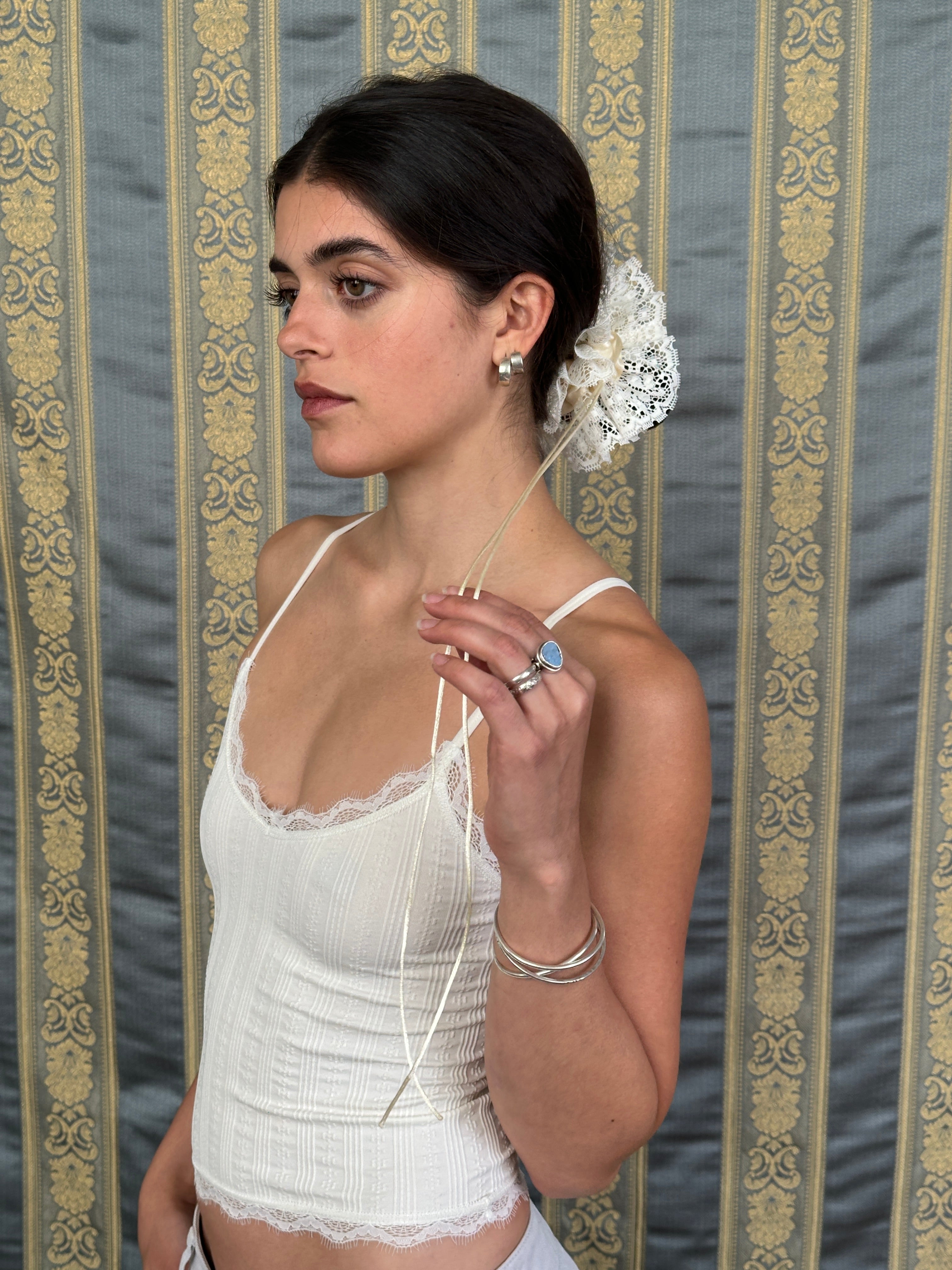 Lacy Peplum Scrunchie