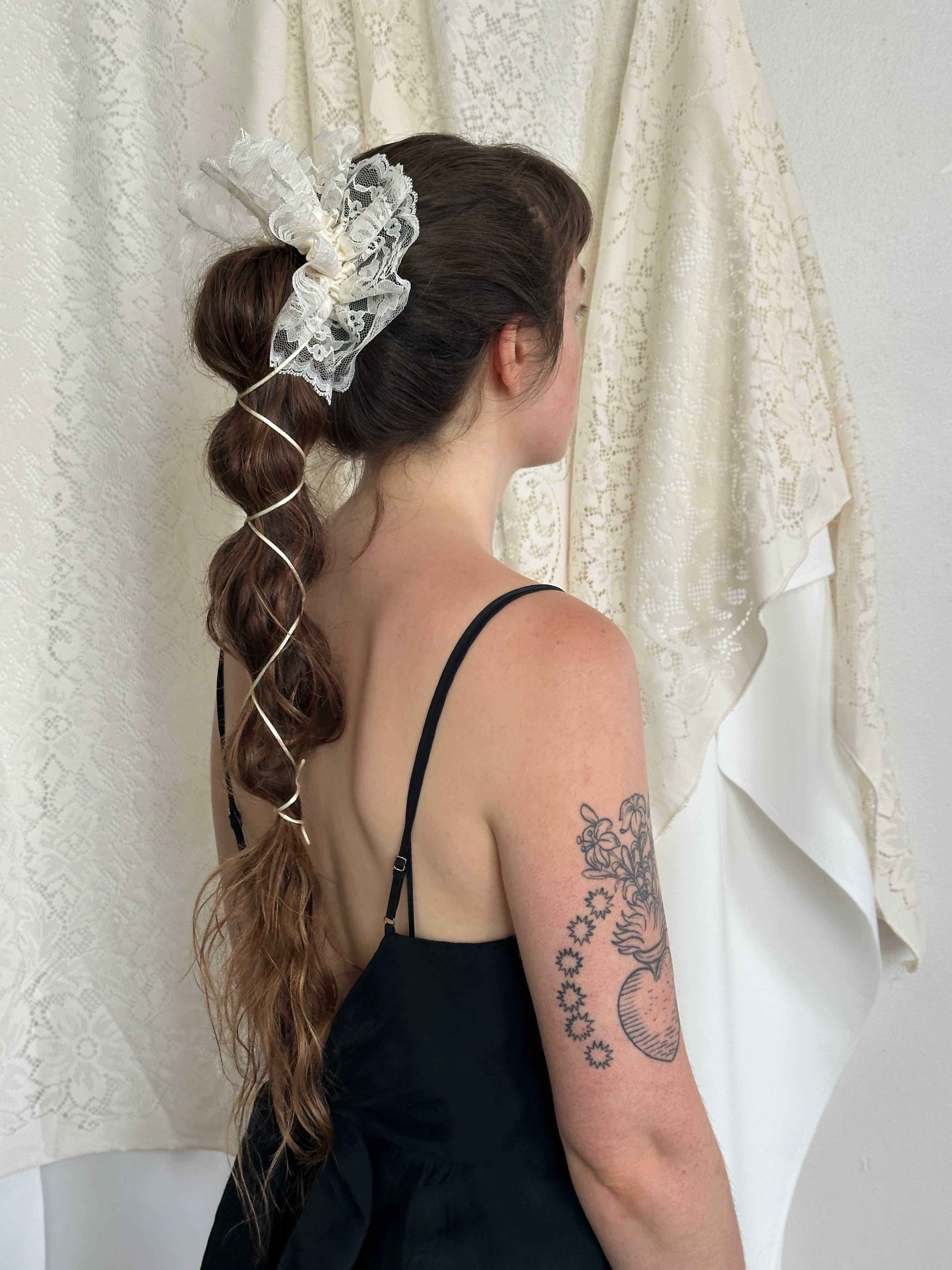 Lacy Peplum Scrunchie