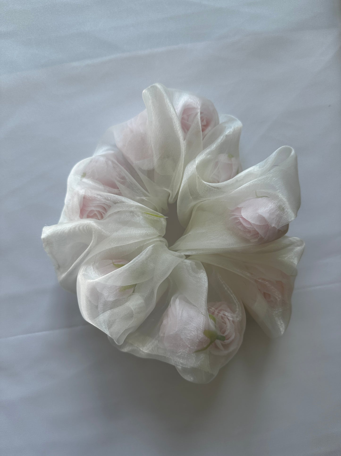 Sheer Rose Stuffed Giant Scrunchie