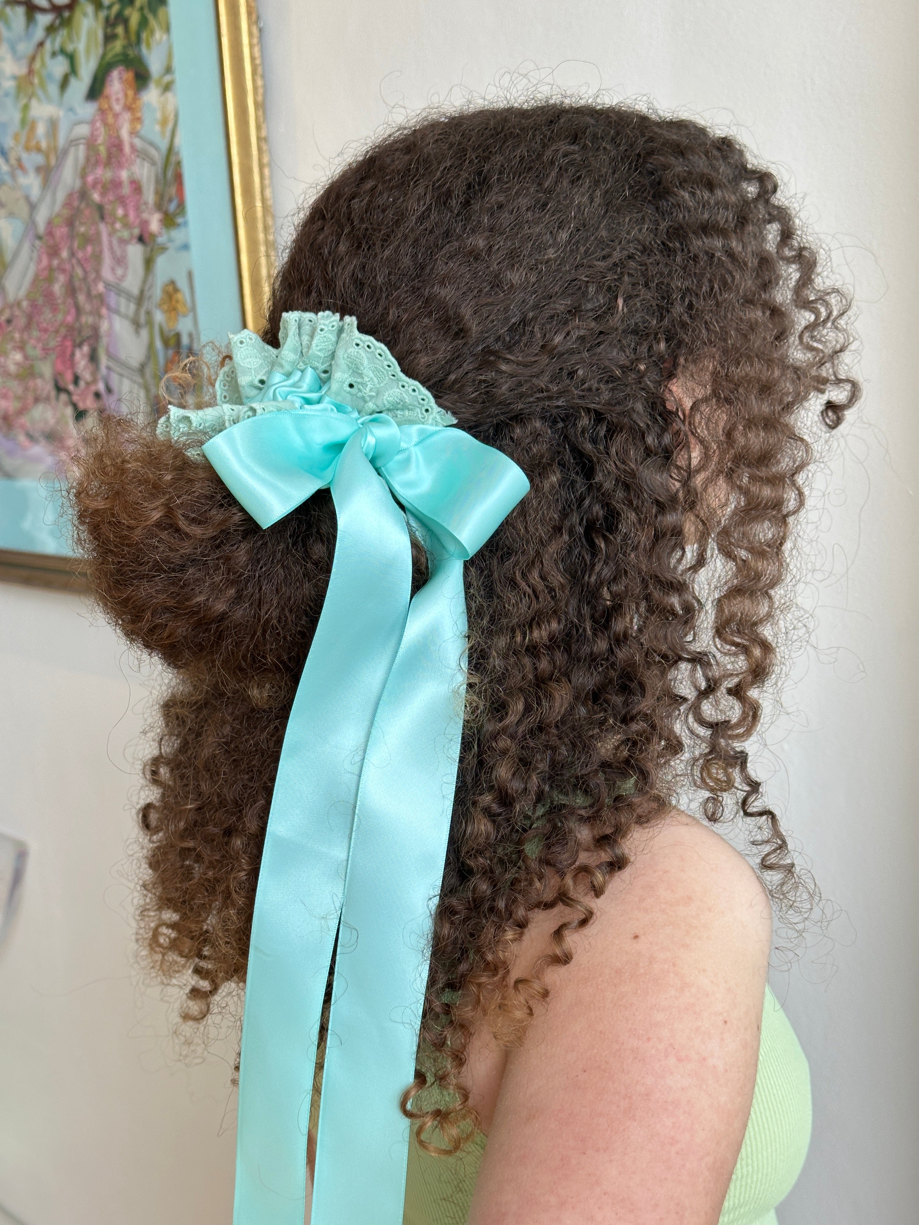 Eyelet Peplum Scrunchie