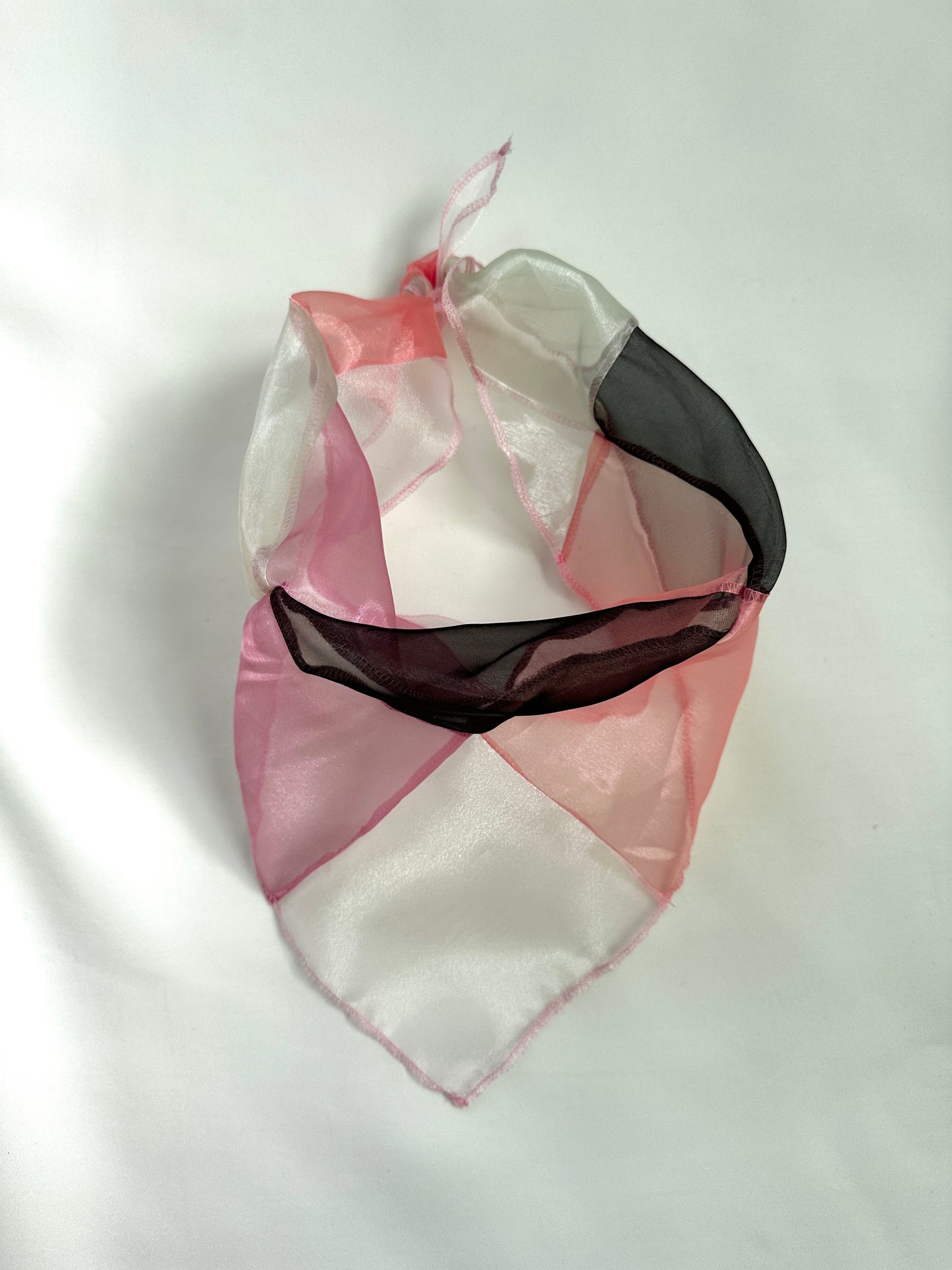 Sheer Patchwork Triangle Headscarf