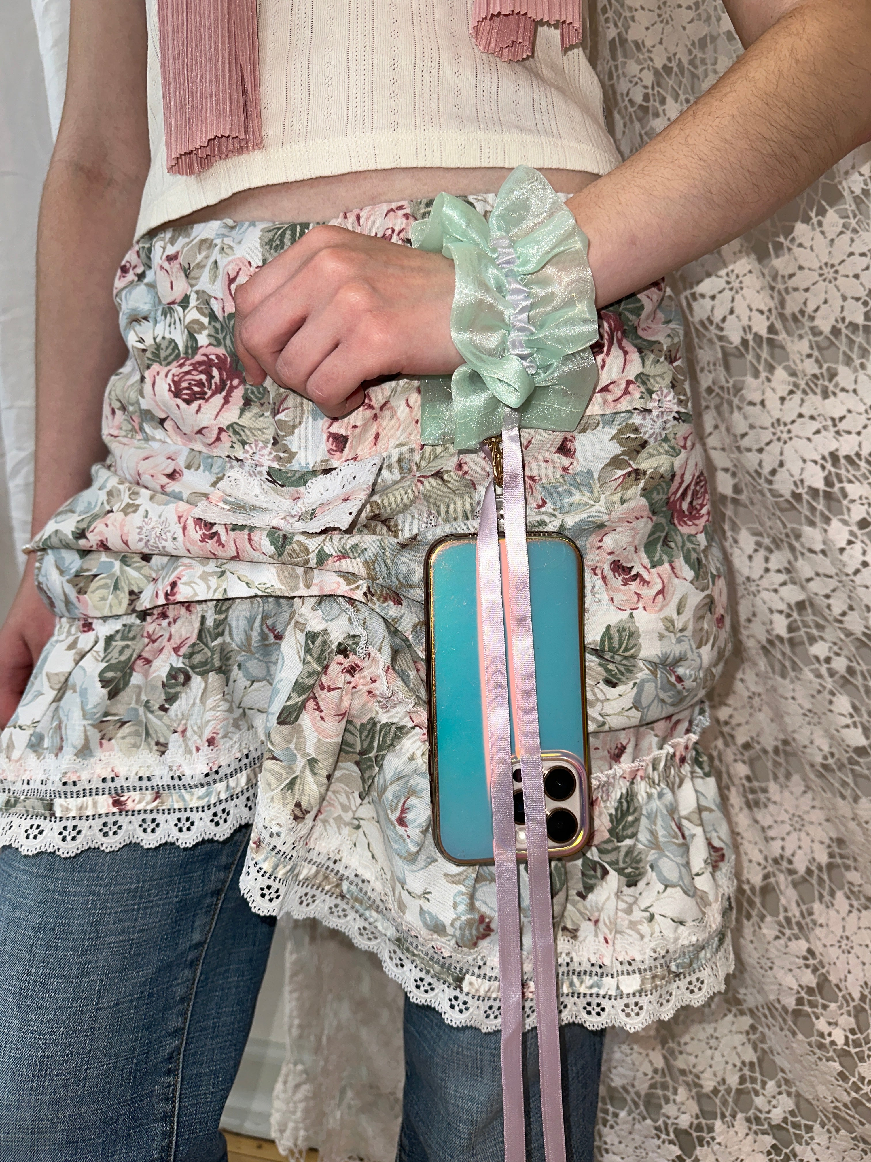 The Ruffle Phone Wristlet