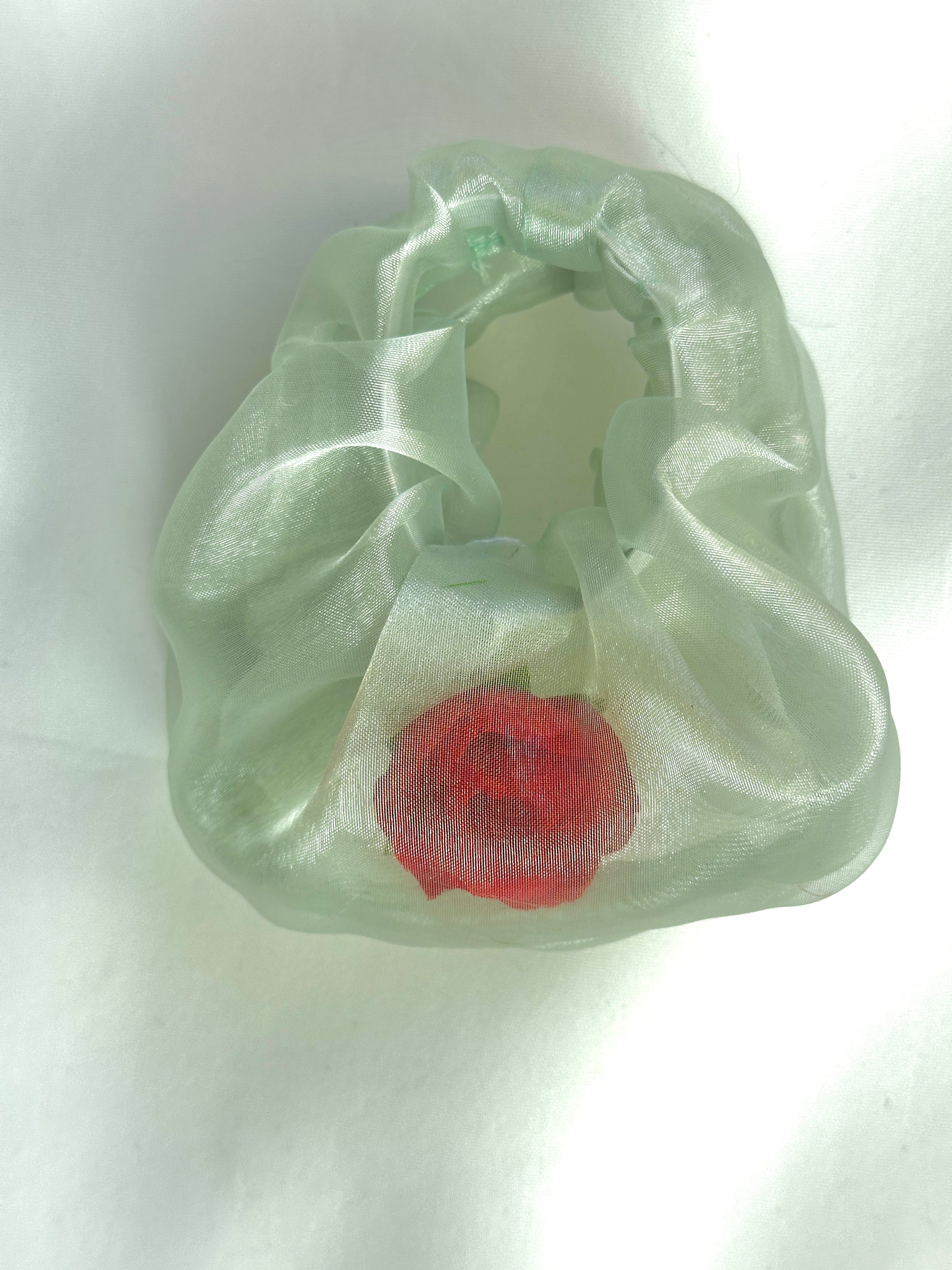 Miniature Rose Filled Bag Charm