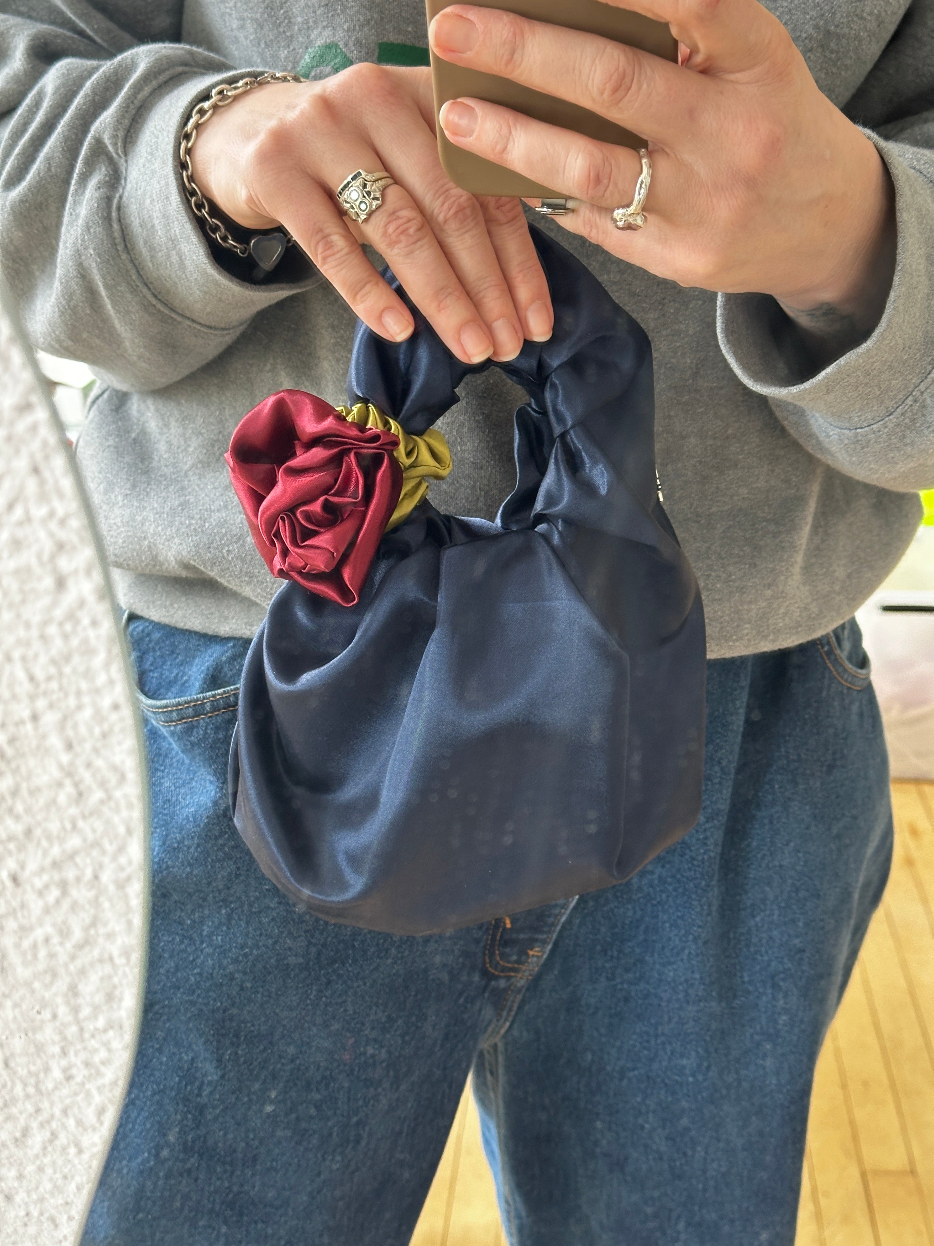 Rose Scrunchie Mini Bag