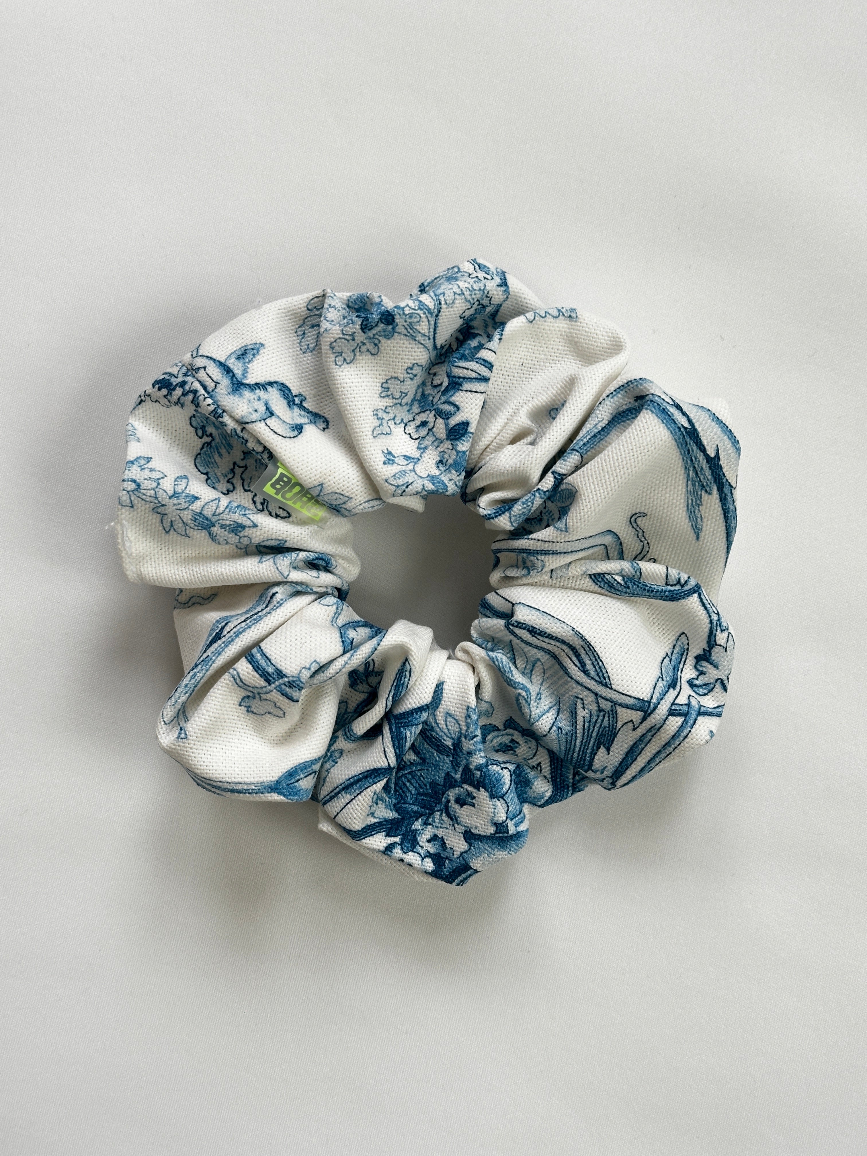 Toile Mini Scrunchie