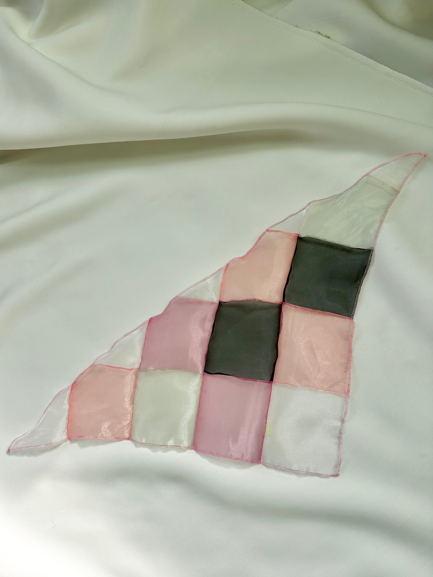 Sheer Patchwork Triangle Headscarf