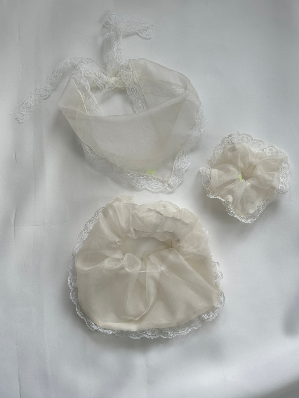 Lacy Silk Organza Scrunchie