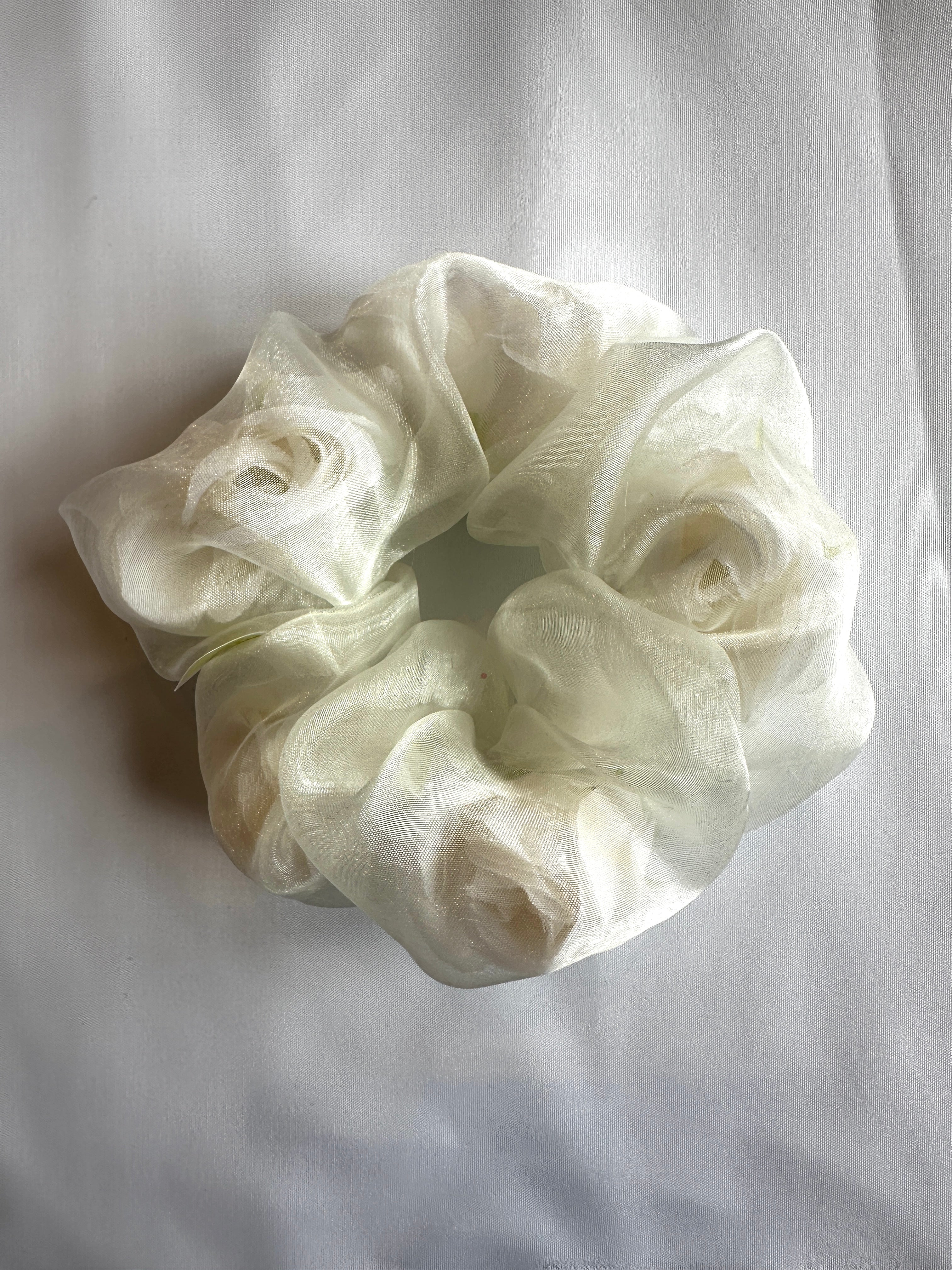Sheer Rose Stuffed Giant Scrunchie