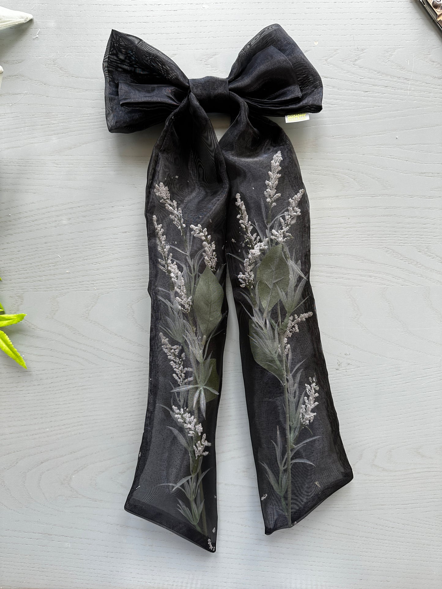 Sheer Stuffed Florals Bow