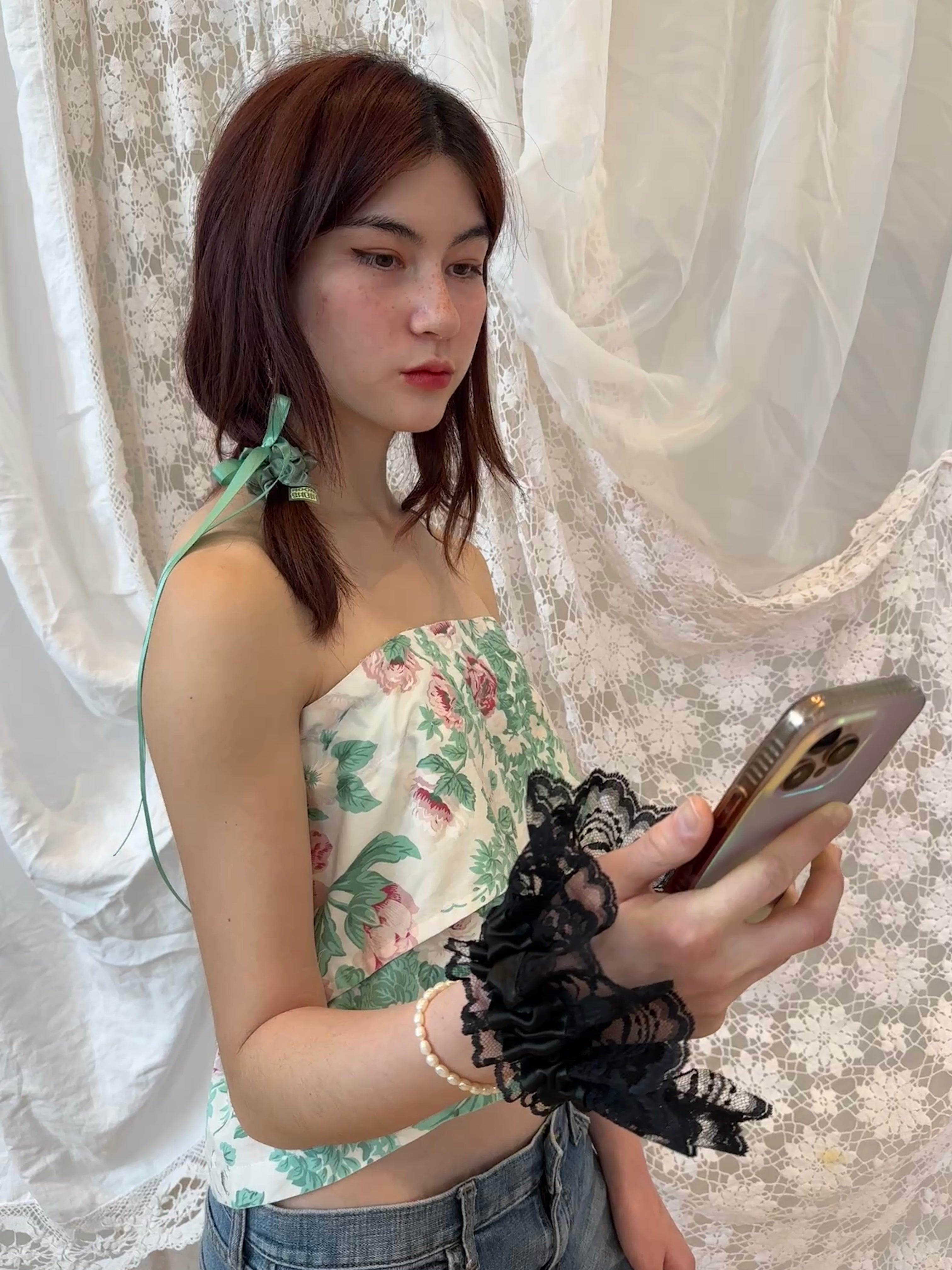 Lace Cuff Phone Wristlet