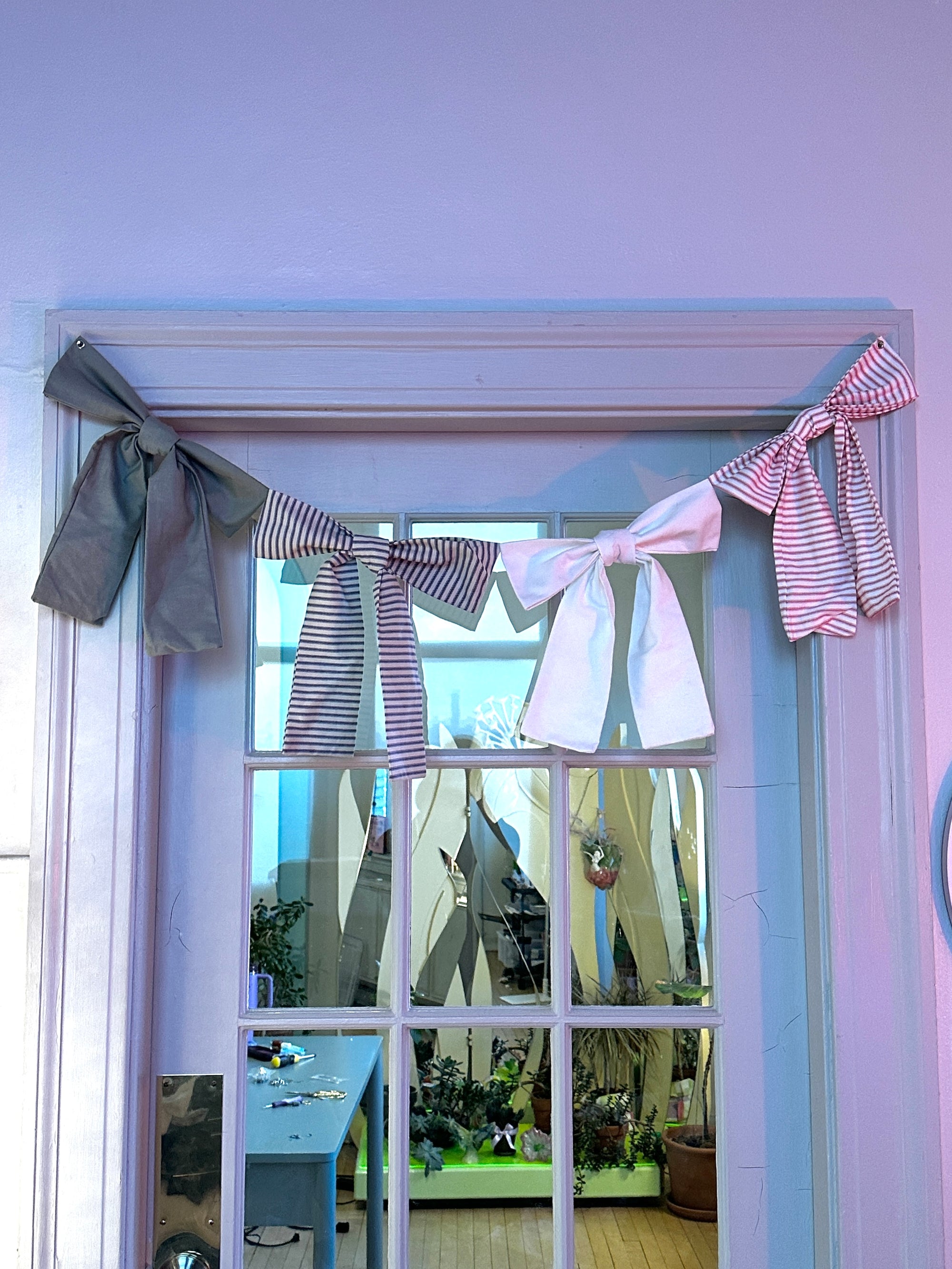 Canvas Bow Garland