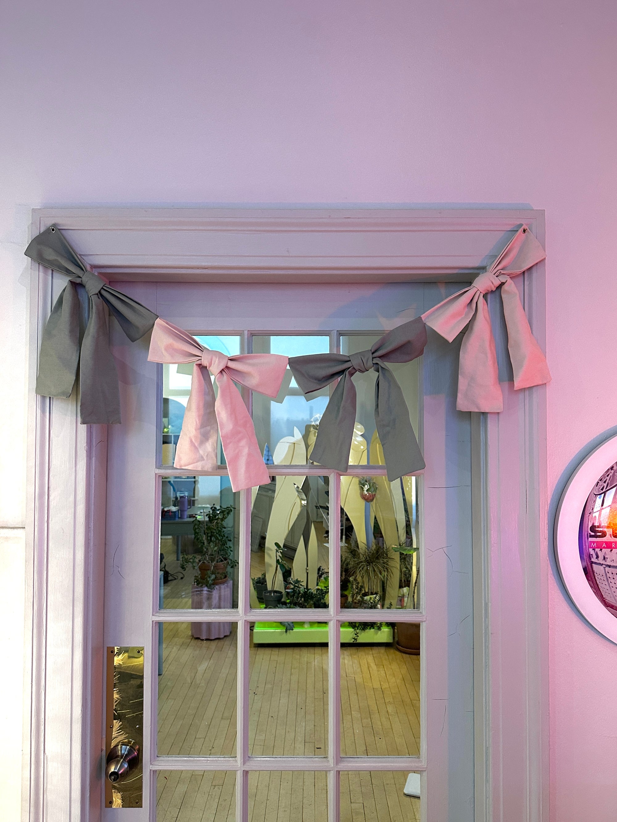 Canvas Bow Garland