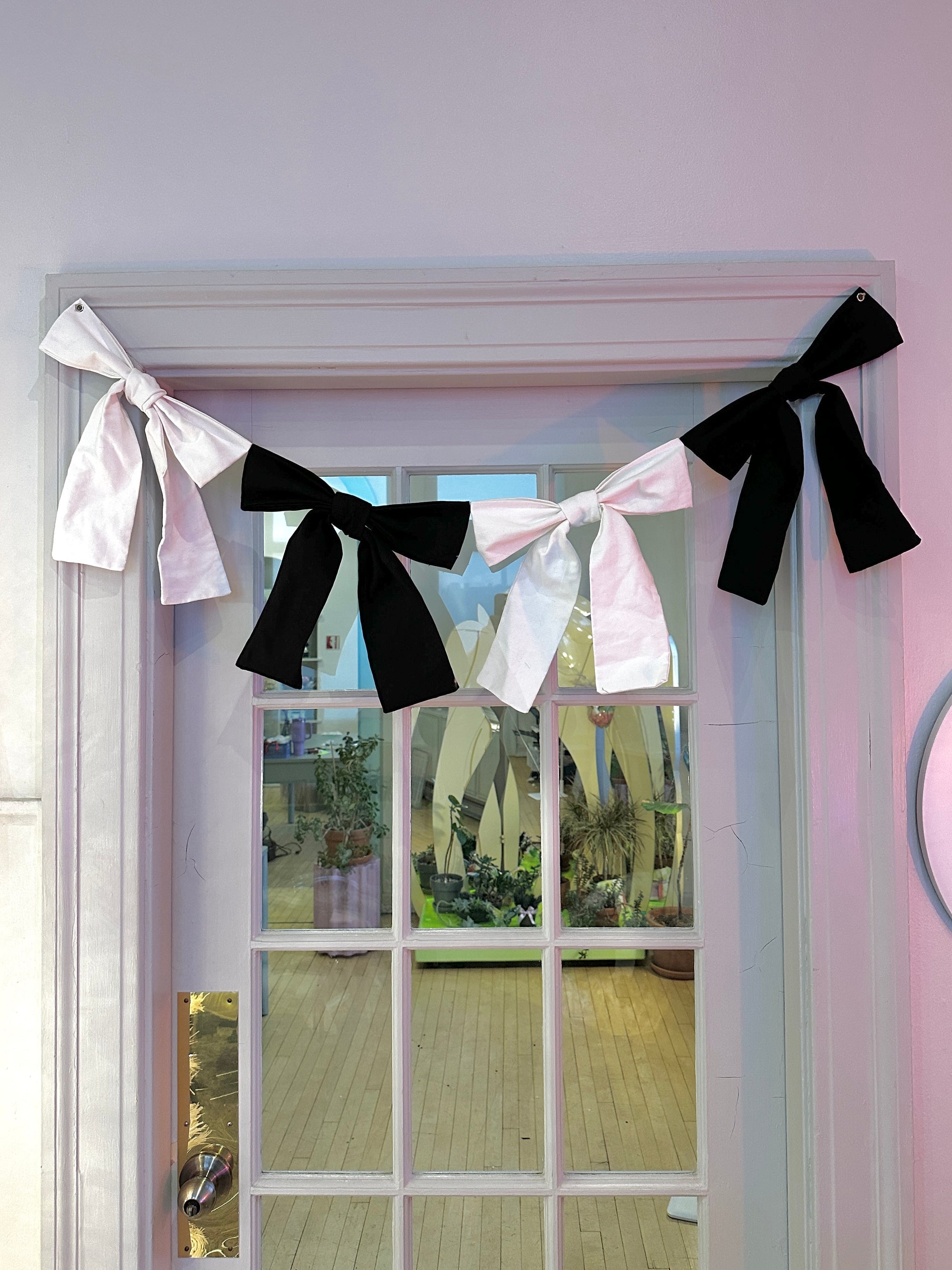 Canvas Bow Garland