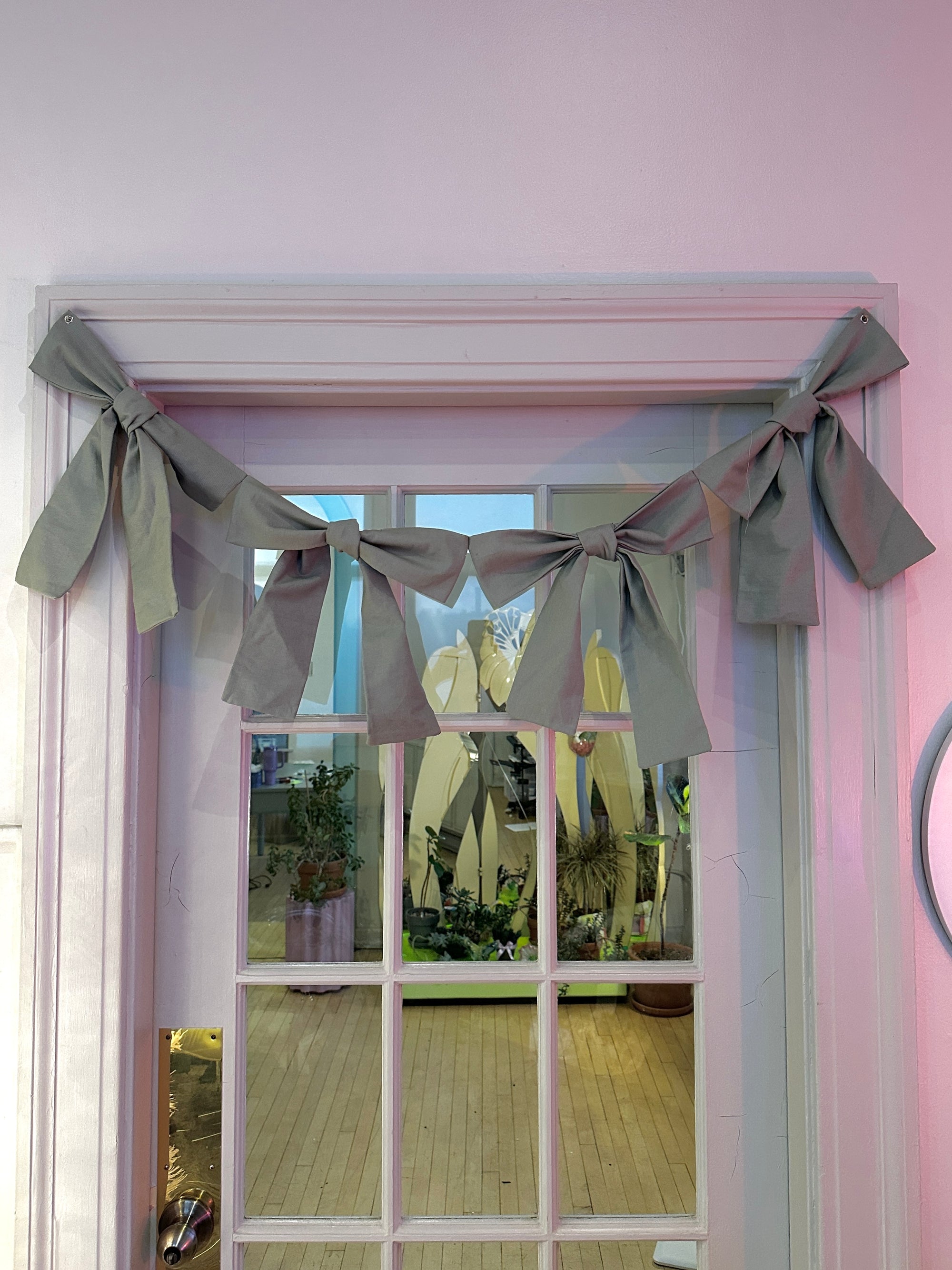 Canvas Bow Garland