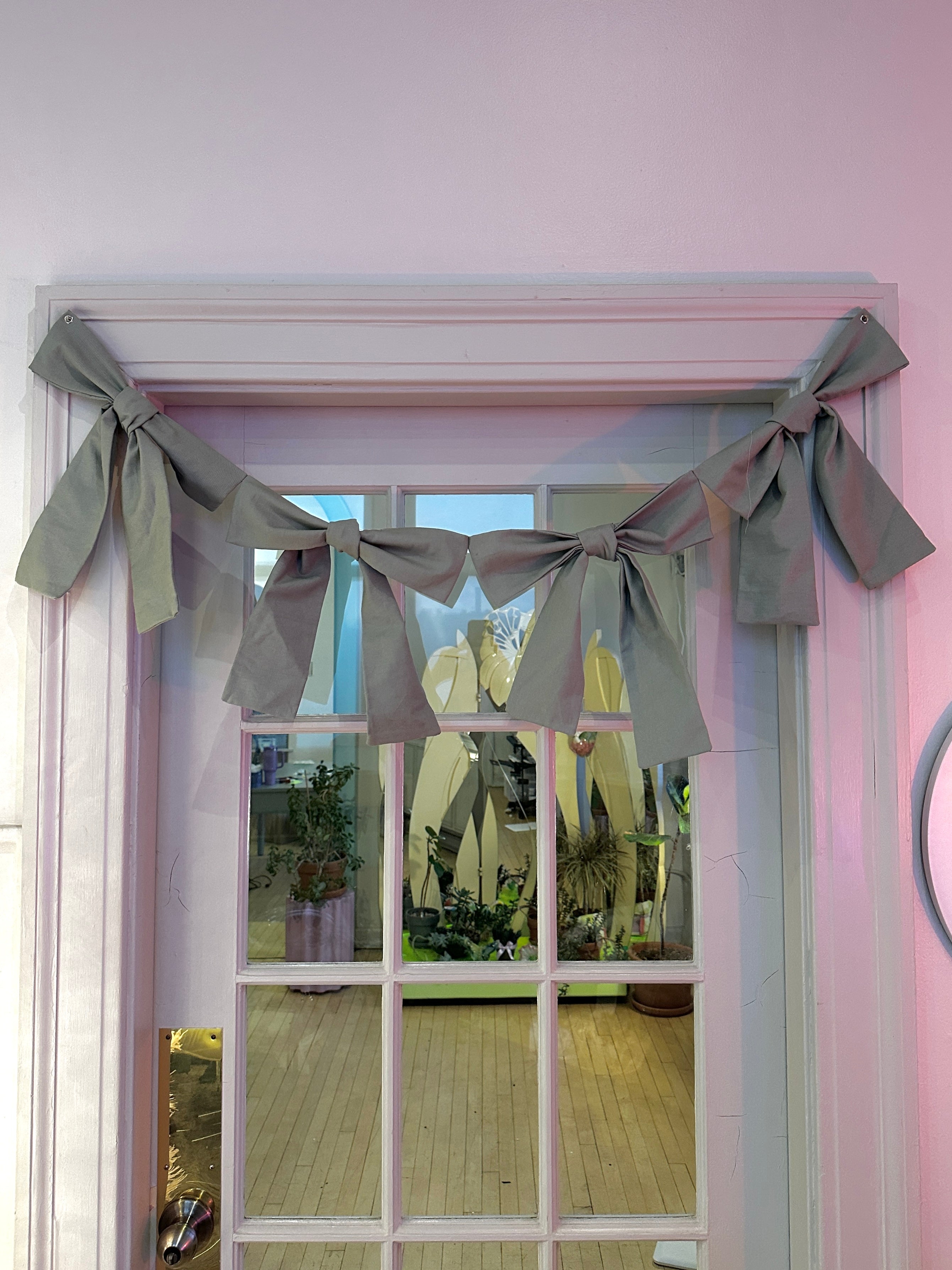 Canvas Bow Garland