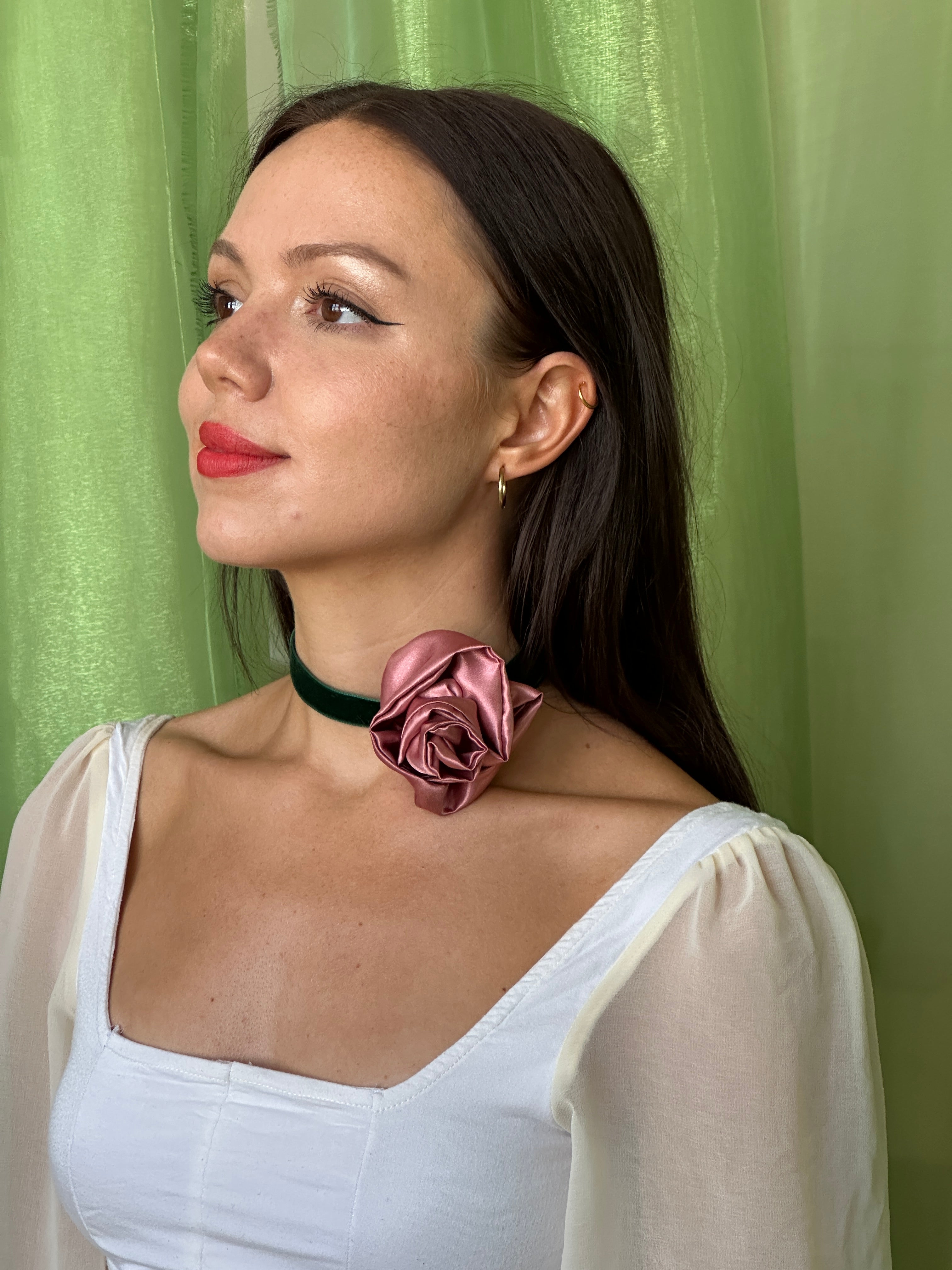 Rosette Choker Necklace Room Shop