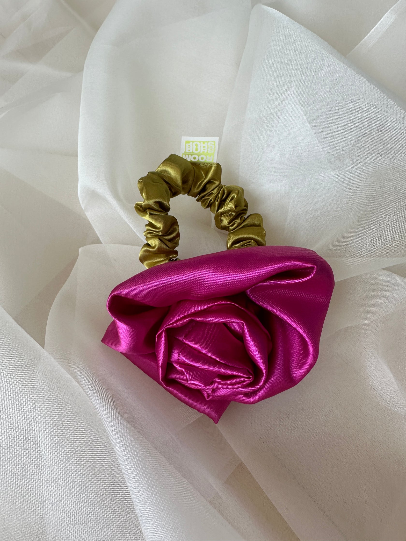Red Rosette Scrunchie