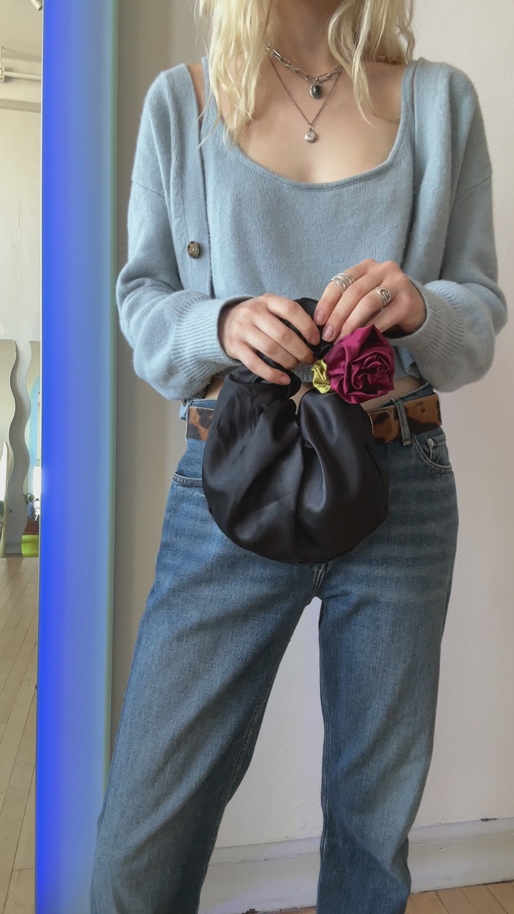 Rose Scrunchie Mini Bag