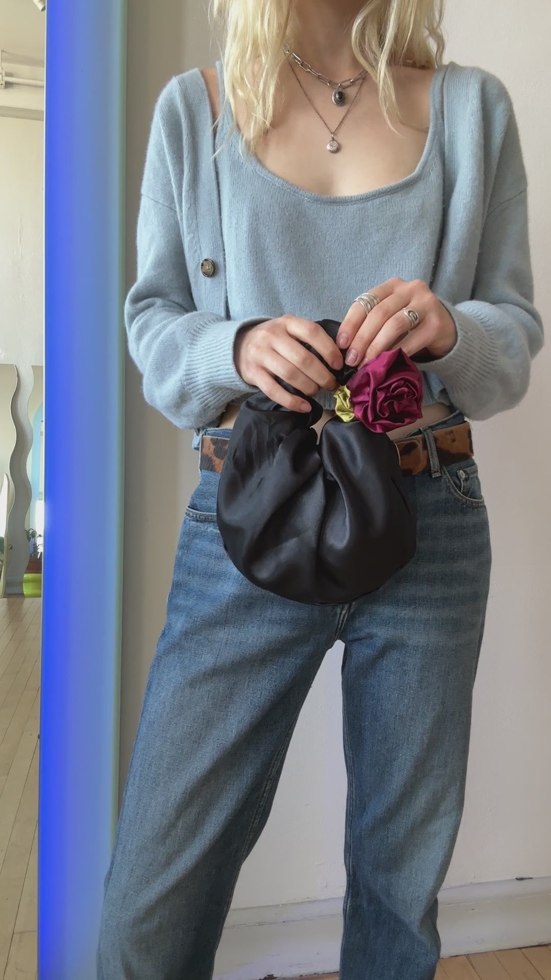Rose Scrunchie Mini Bag
