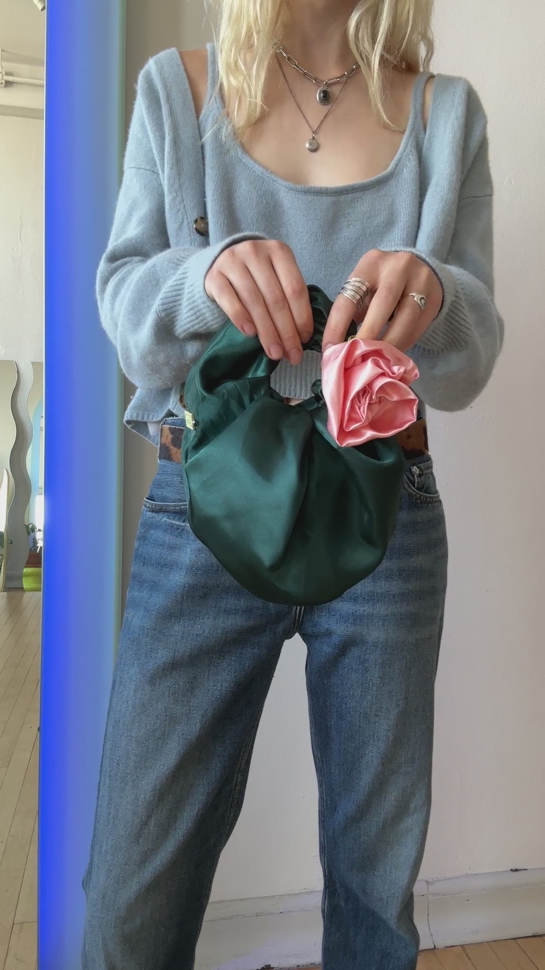 Rose Scrunchie Mini Bag